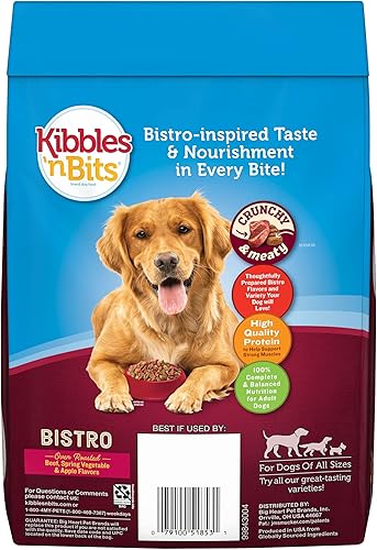 Miniatura 6 de Kibbles 'N Bits Bistro Oven - Alimento seco para perros con sabor a carne asada, bolsa de 3.5 libras (paquete de 4)