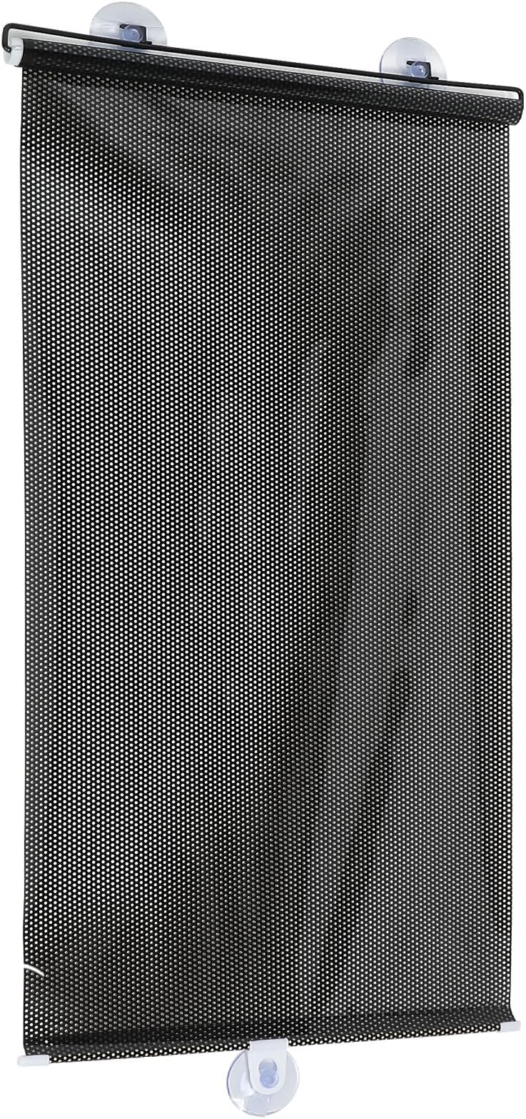SEWACC Roller Blinds with Suction Cups Sun Blocking Shades for Windows and Doors Temporary Free-Punched Blackout Curtain