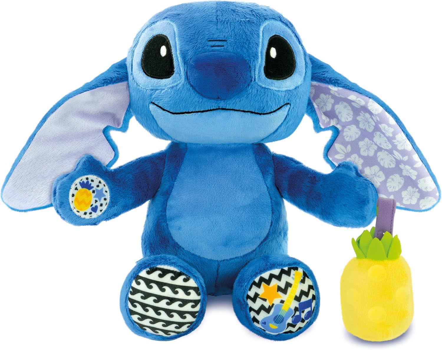 Clementoni - Stitch, My Musical Plush Toy from 12 Months, Ultra Soft to Cuddle - Lullabies + Sound Effects - Educational Games for Children