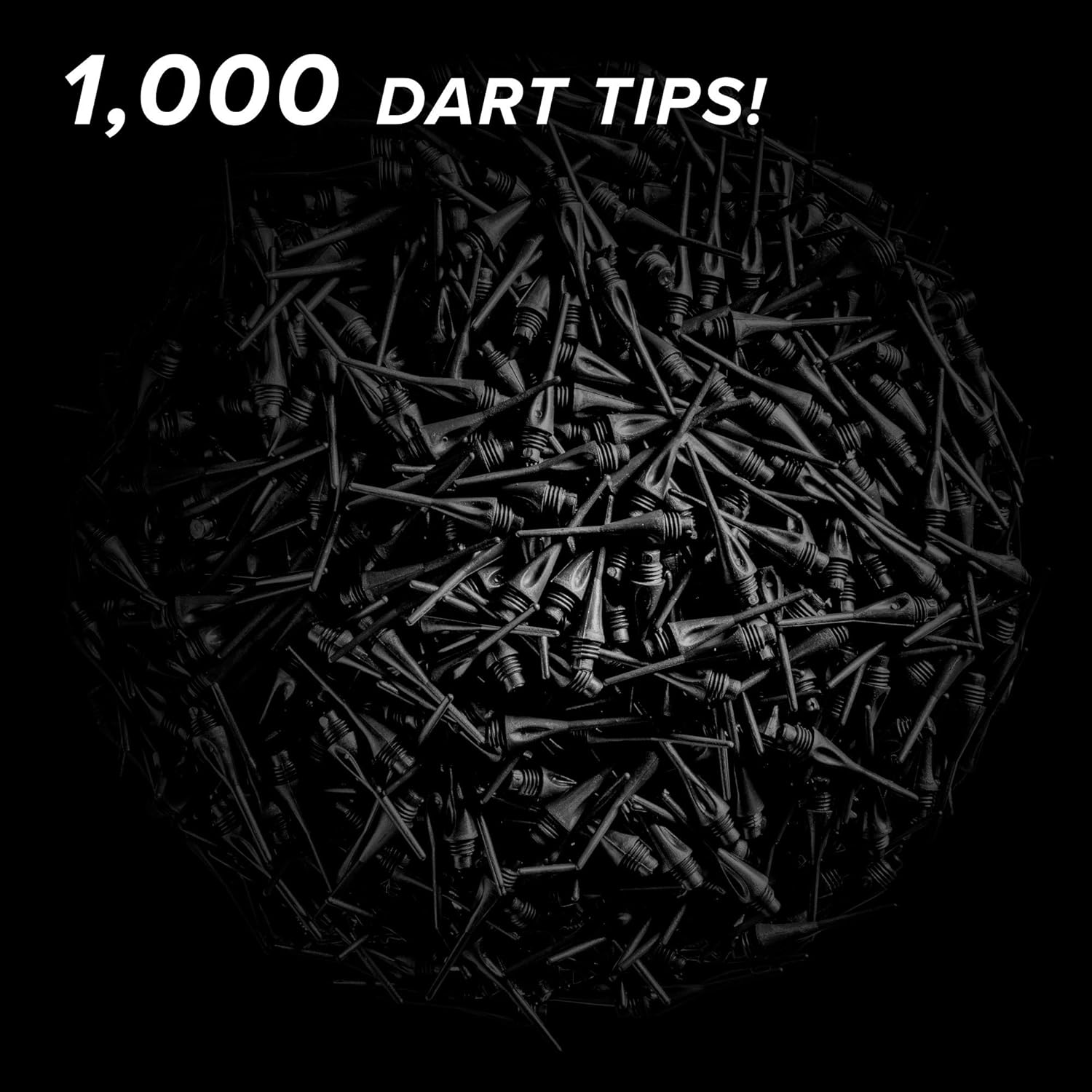 Viper Dart Accessory: Diamond 1/4" Thread Soft Tip Dart Points, Black (500 and 1000 Packs)