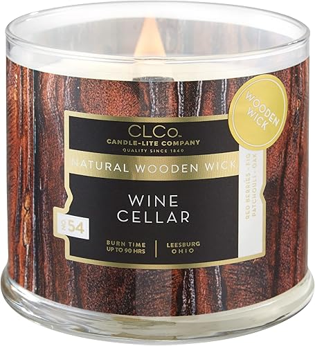 Miniatura 7 de CLCo. by Candle-Lite Company Wood Wick - Vela de mecha de madera de lino de bambú, vela perfumada para aromaterapia, tarro de vidrio, 90 horas de
