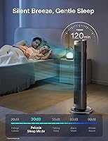 Vista 6 de PELONIS 30 Inch Oscillating Tower Fan with 3 Speed Settings and Auto-off Timer, Standing Fan PFT28A2BBB, Black, medium