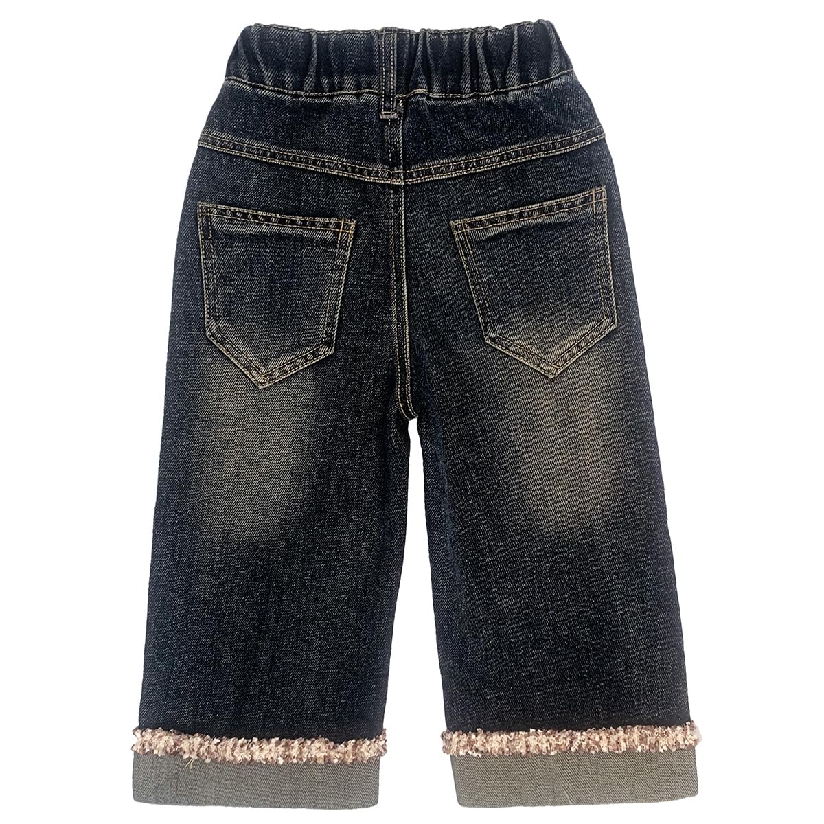 Peacolate 2-7ans Printemps Automne Petites filles 2pcs Set Vêtements Cœur Pull et Jeans Droit