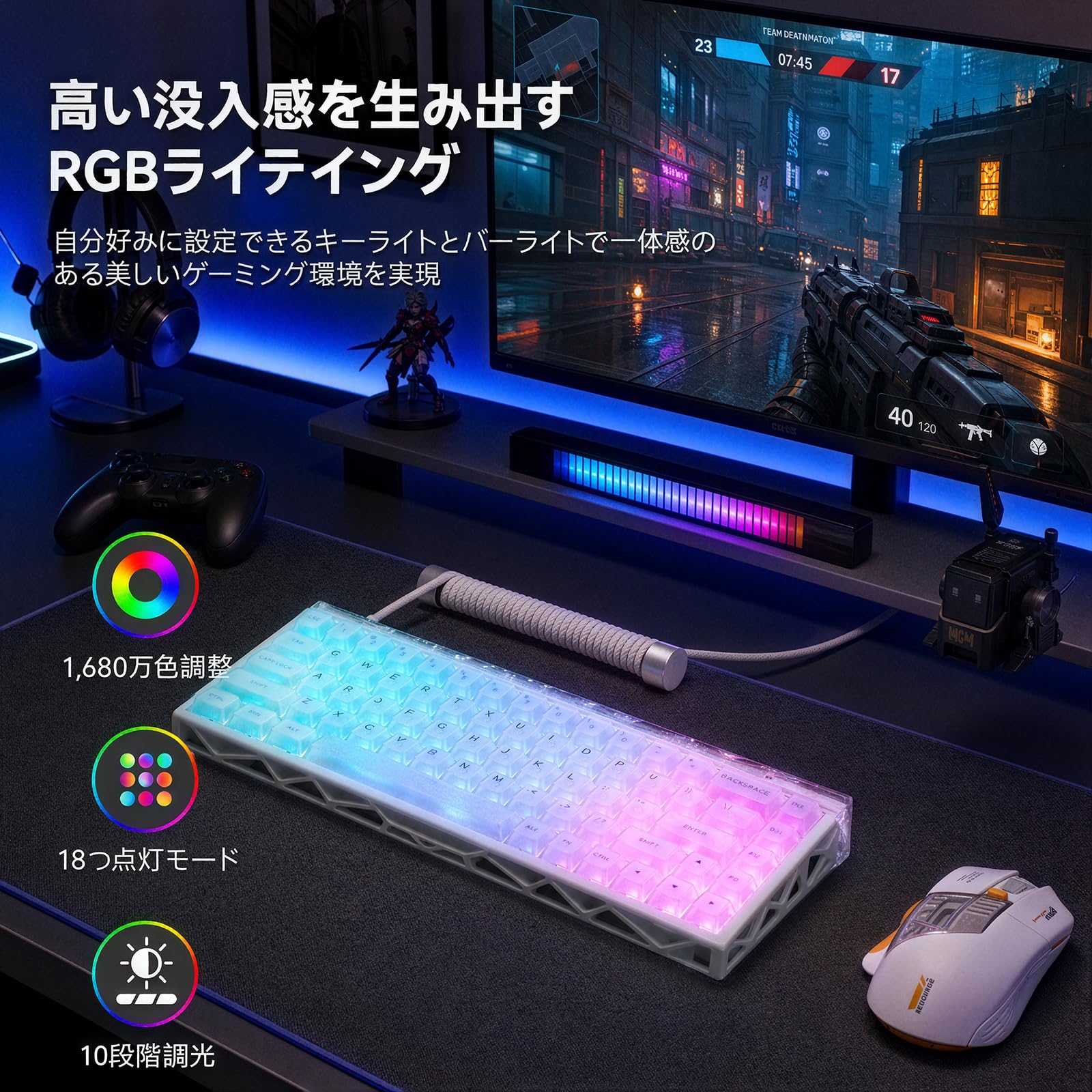 Amazon | 0.005mmラピッドトリガー ゲーミングキーボード 有線 XZILEX