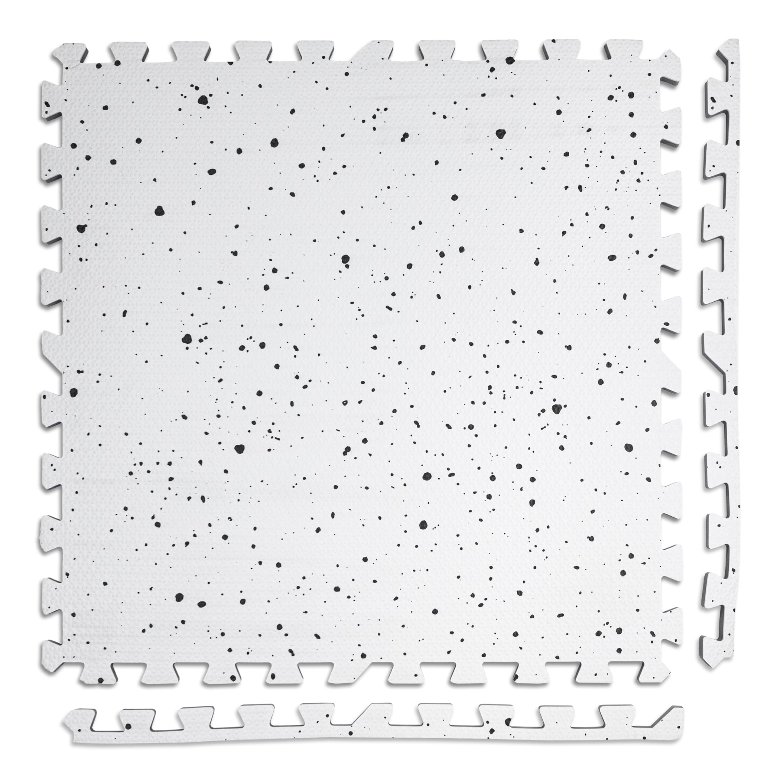 Play Platoon Non-Toxic Large Kids Play Mats for Floors, 9 Tile 72 x 72 inch - Extra-Thick Interlocking Comfortable Cushioned 24 x 24 in. Puzzle Mat with Border, Neutral Playmat Rug for Toddlers