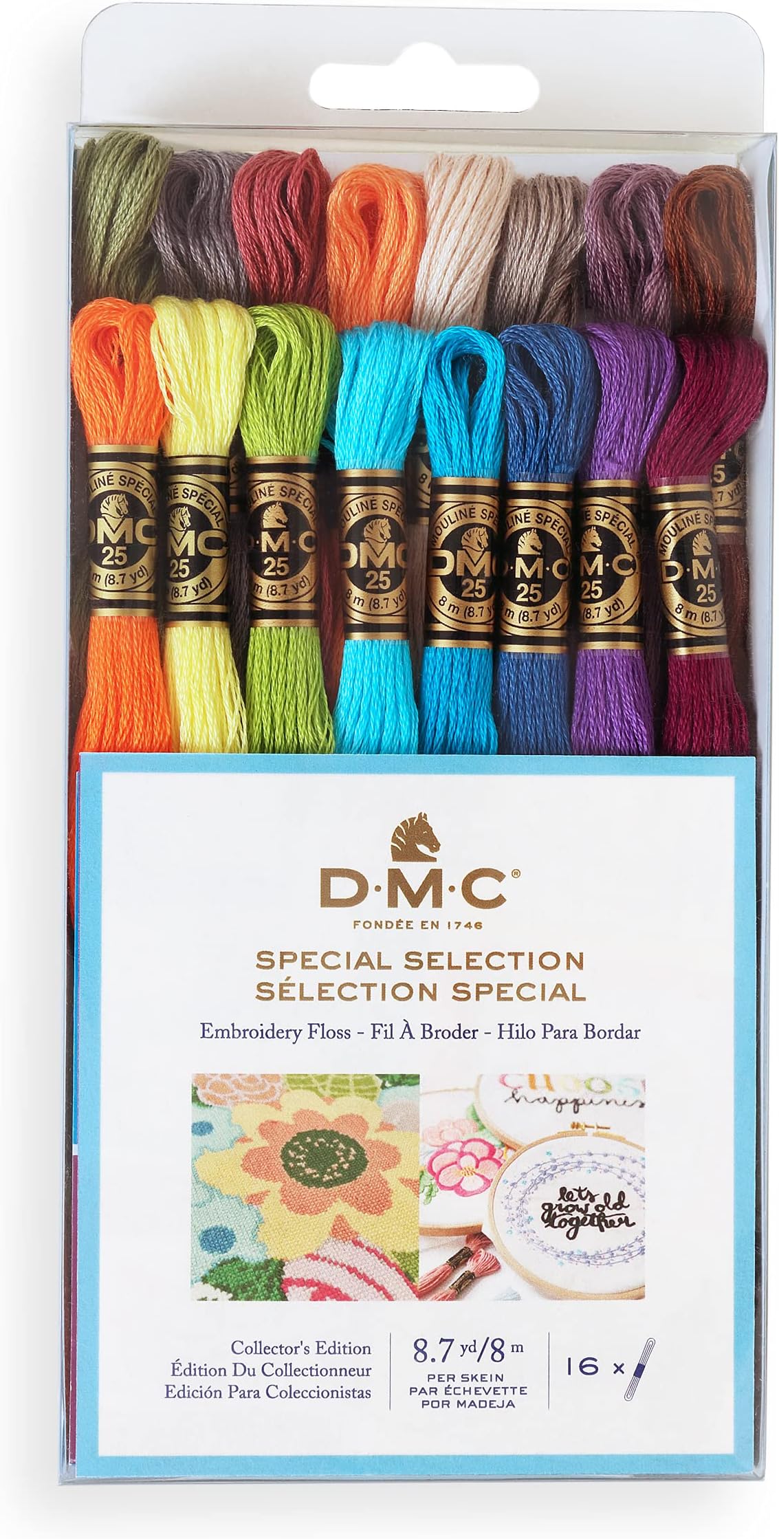 Embroidery Floss Special Selection Pack - 16 skeins