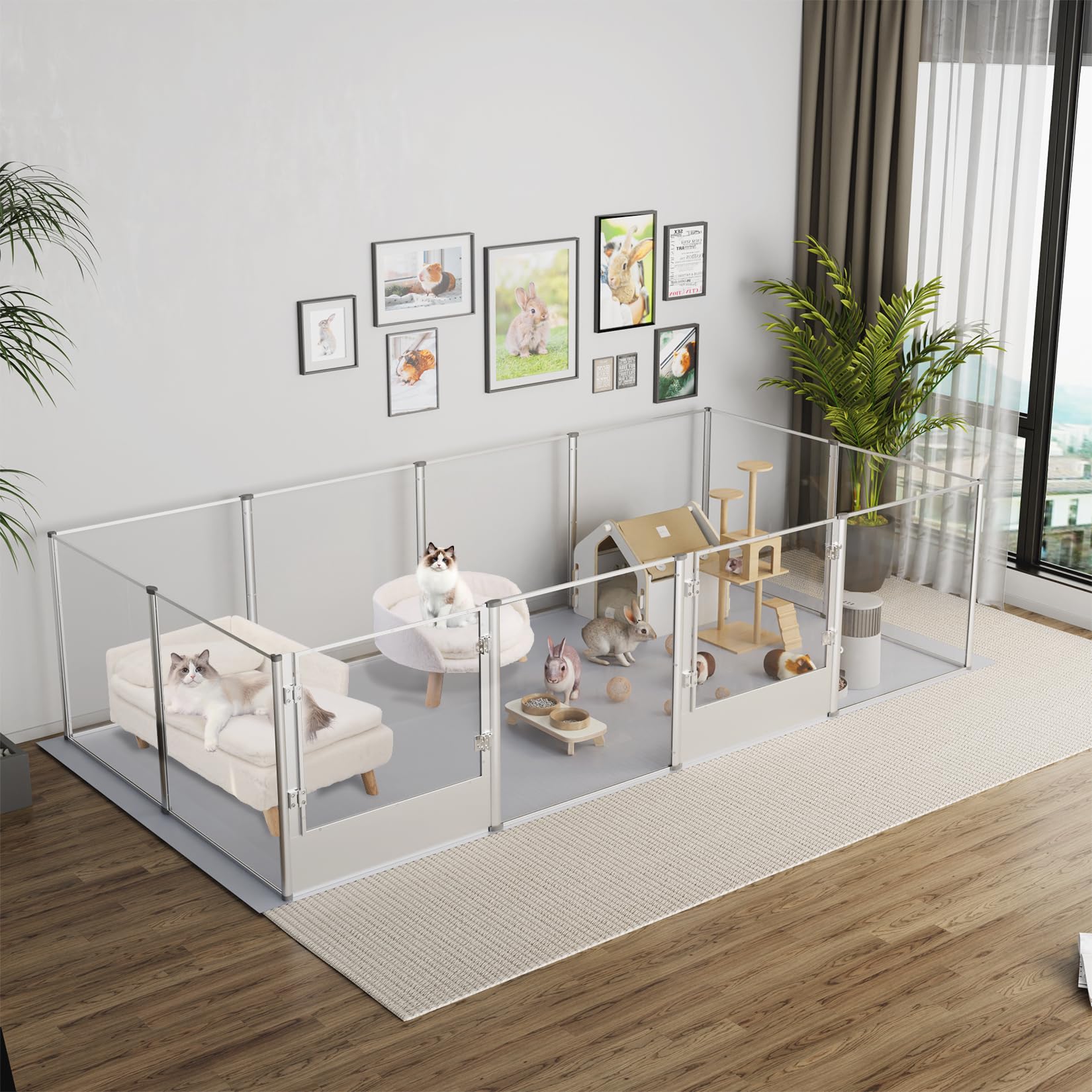 وايز فور سرير قطط كبير جدا للاماكن الداخلية، سرير مرتفع للحيوانات الاليفة مع وسادة قابلة للازالة لتقويم العظام، اريكة مقاس 41.5 × 32.8 سم، عش للقطط الكبيرة والكلاب الصغيرة، ابيض