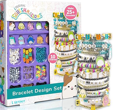 Original Squishmallows Bracelet Design Set, Cute & Friendship Bracelet Kit, Jewelry Making Kit, Charm Bracelet Making Kit, Beading & Jewelry Making, Friendship Bracelet Making Kit