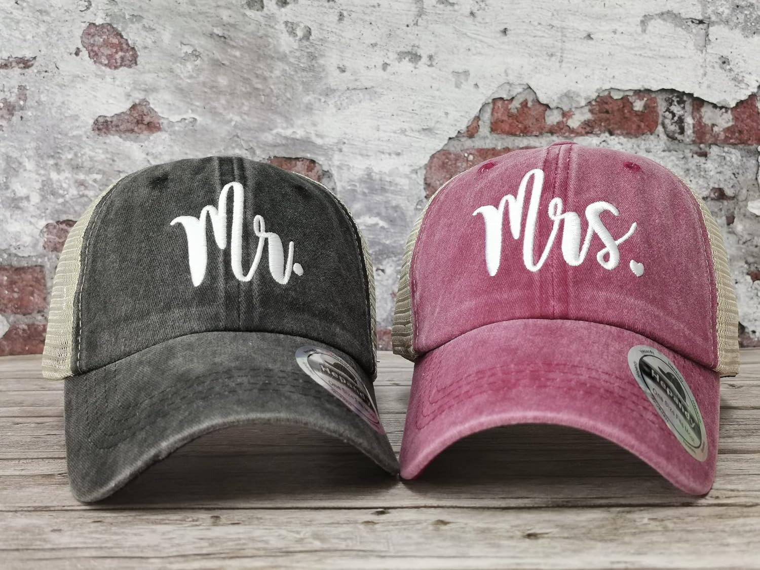 Hepandy Mr Mrs Mom Dad Captain First Mate Mama and Mini Baseball Hats - Image 7