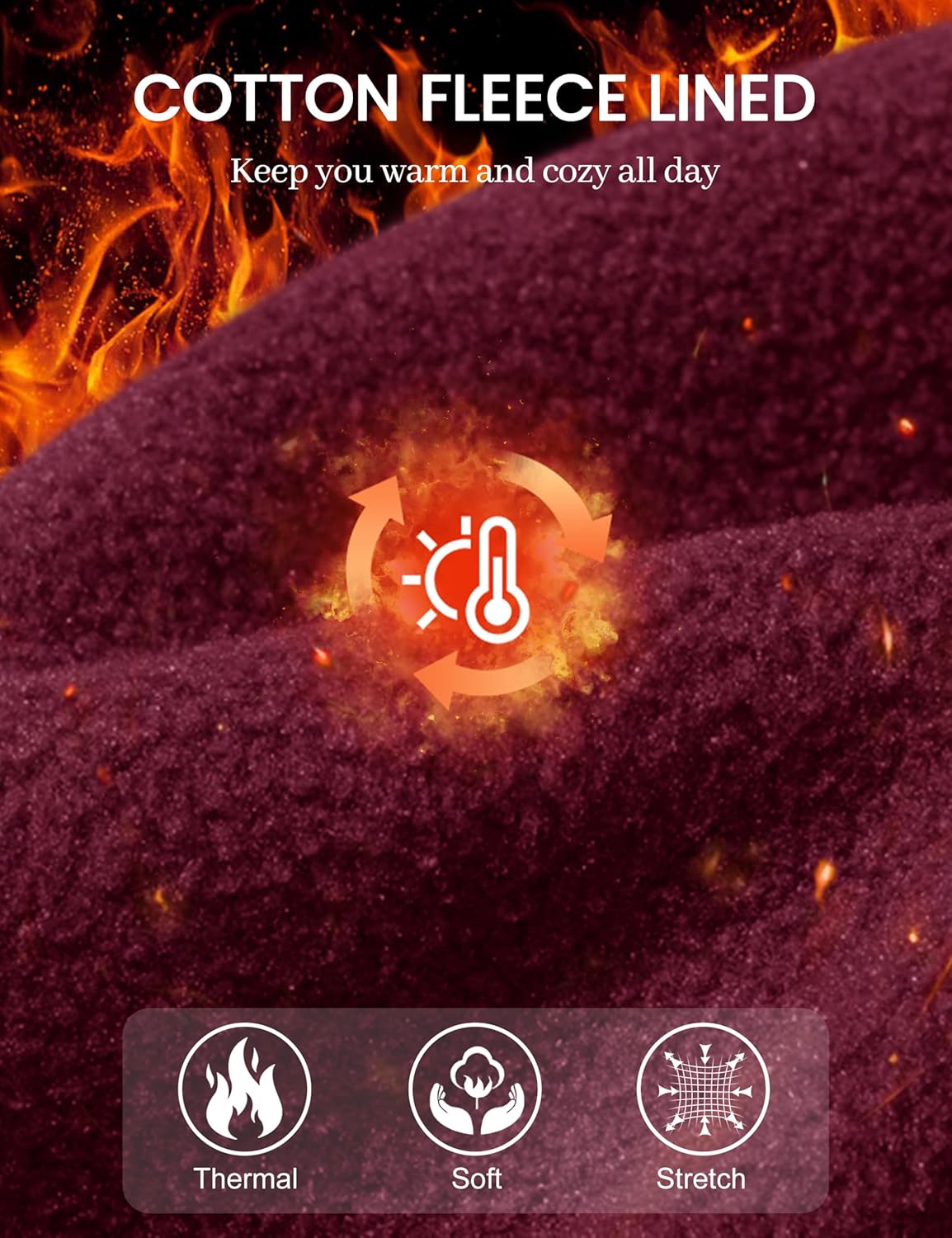 MAGCOMSEN Men's Fleece Joggers Winter Thermal Warm Pants Thicken Fleece Lined Athletic Casual Sweatpants with 3 Pockets