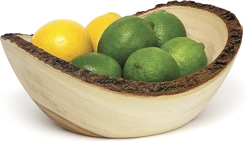Miniatura 3 de Lipper International Bol ovalado de corteza de árbol de acacia, 9.5 pulgadas de diámetro x 4 pulgadas de alto, cuenco individual