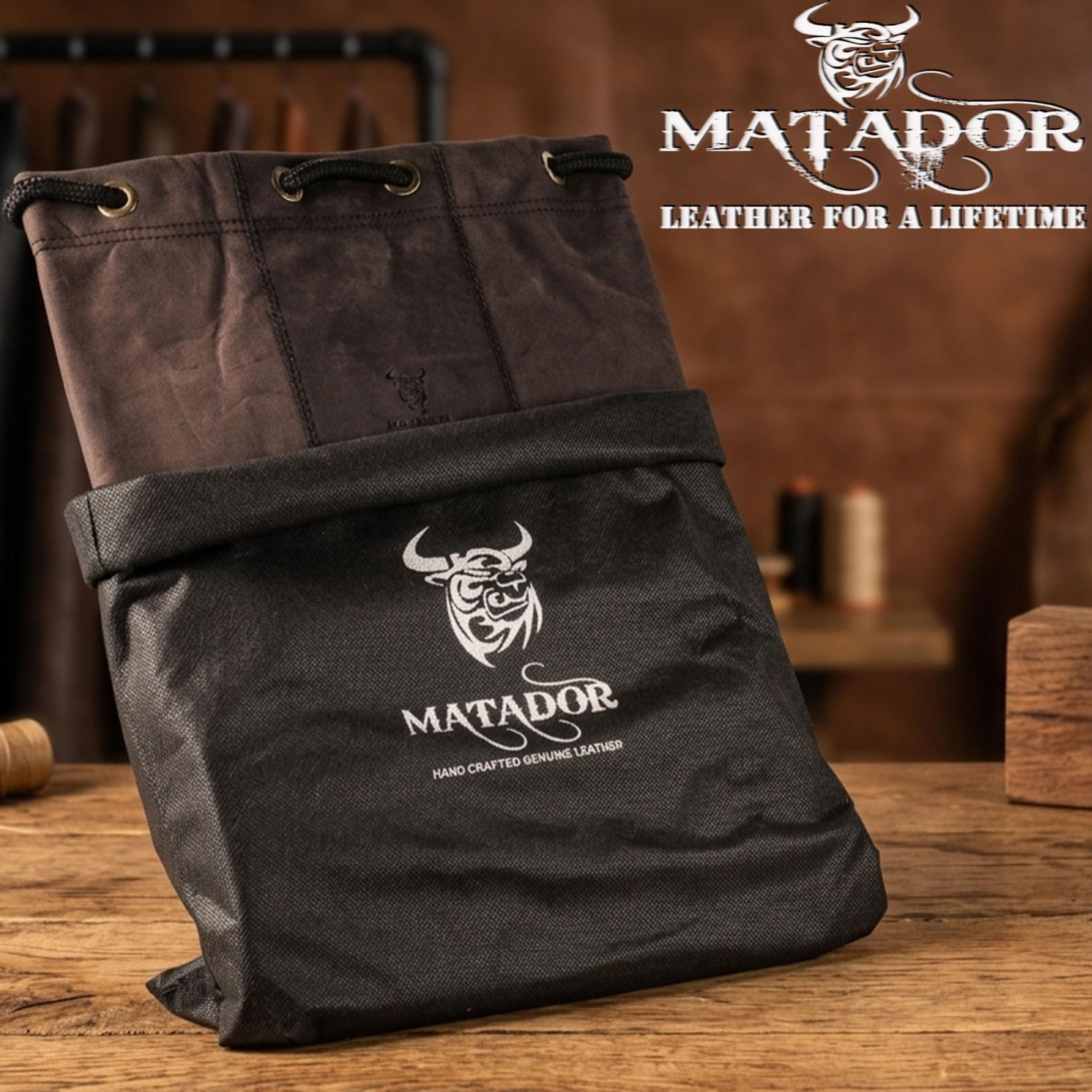MATADOR Gymbag torba sportowa dla kobiet, skórzana, męska, plecak, torba gimnastyczna, skórzany plecak, antyczny brąz