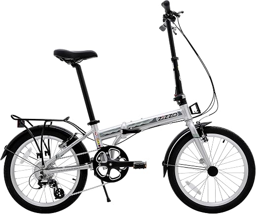 ZiZZO Marino Rust Resistant 8-Speed Aluminum 20 inch Folding Bicycle