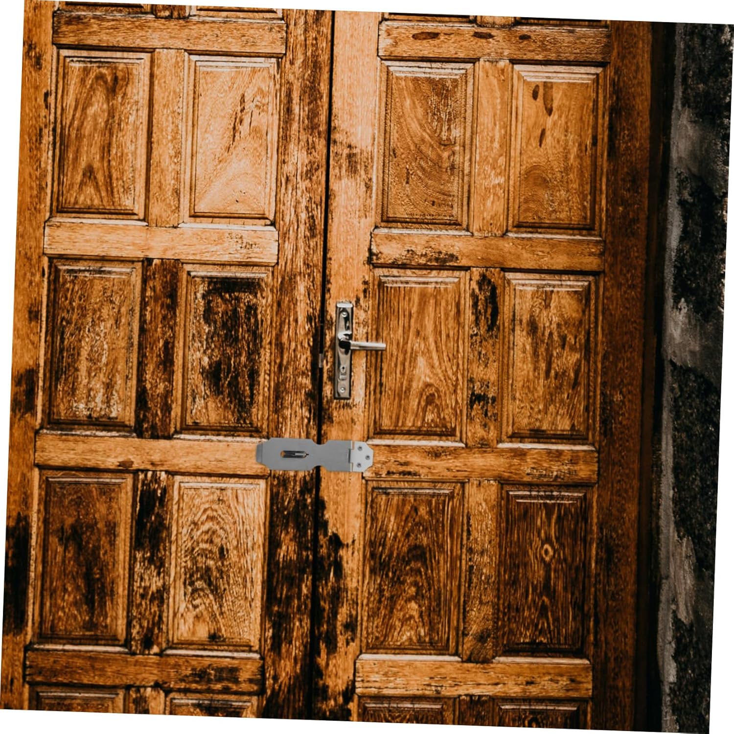 TEHAUX 32pcs Heavy Duty Hasp Latch for Outdoor Gates Stainless Steel Fence Lock Padlock for Barn Doors and Cabinets Easy to Install Design