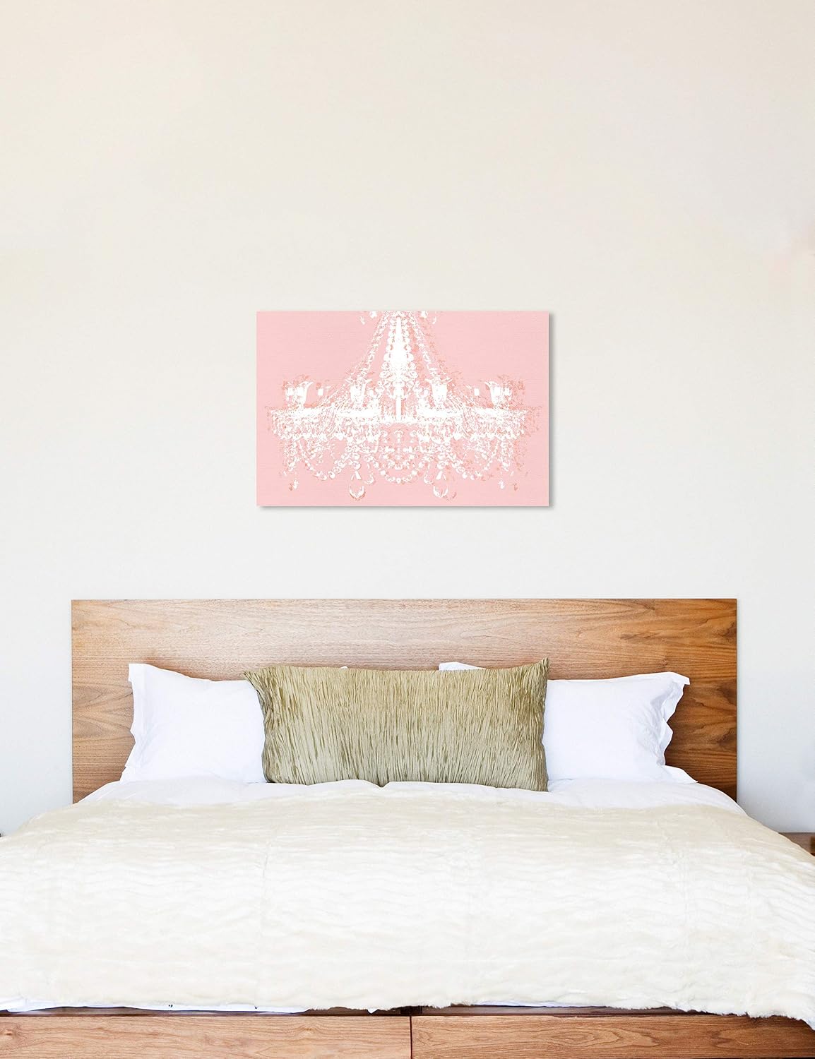 The Oliver Gal Artist Co. Oliver Gal 'Dramatic Entrance Ballet Slippers' Pink Classic Chandelier Wall Art Print Premium Canvas 36" x 24"