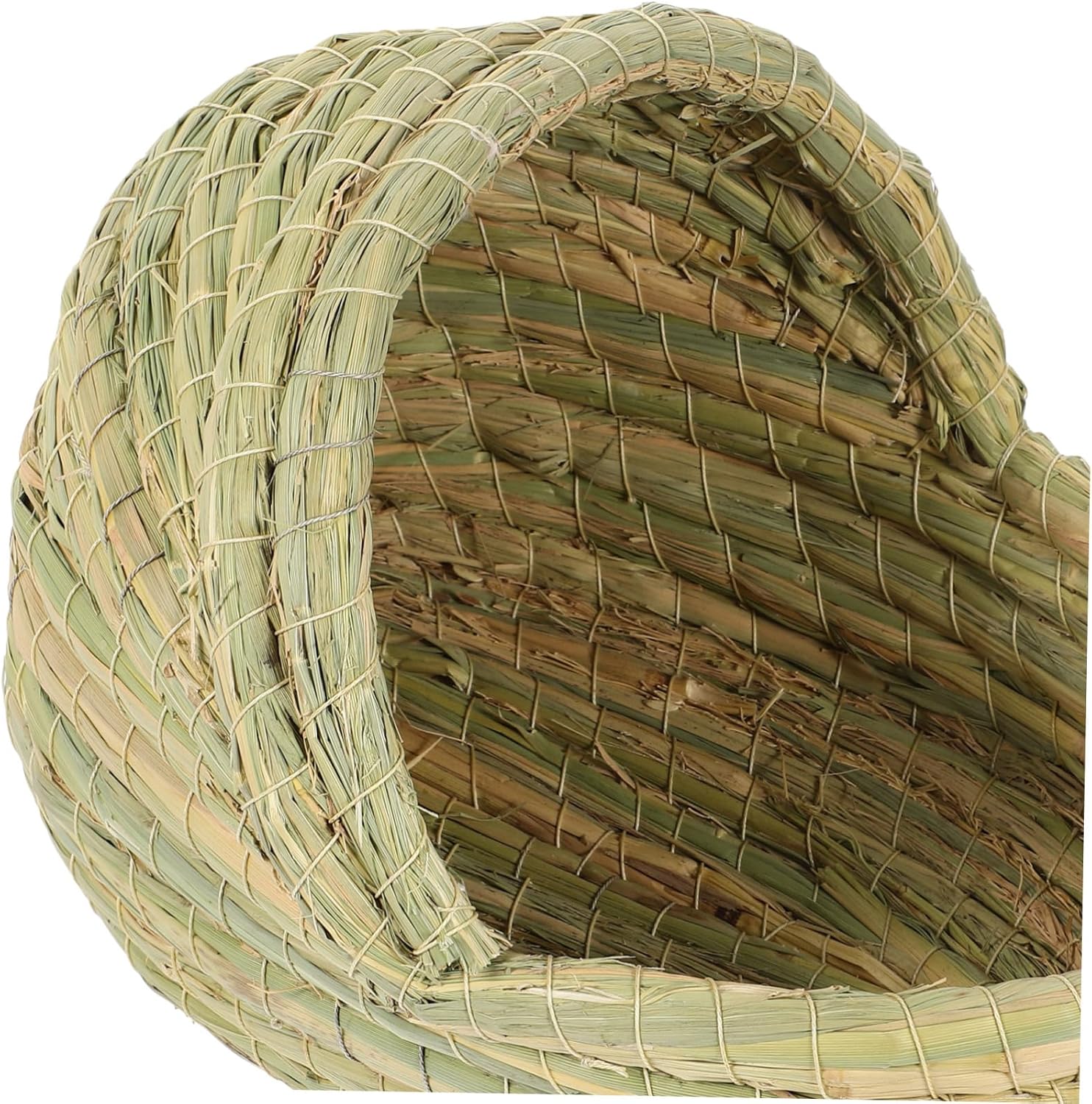 Toyvian Natural Straw Chicken Laying House Woven Small Pet Nest Comfortable Coop Bed
