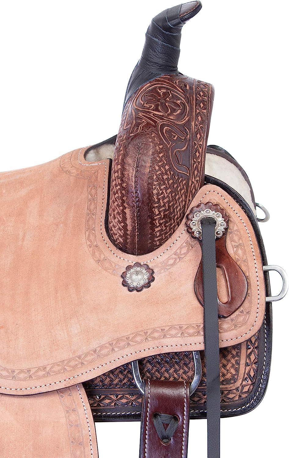Kids Western Saddle TACK - Juego de tachuelas de cuero con herramientas para montar a caballo de caballos, tamaño de caballo de 10 pulgadas, 11 pulgadas, 12 pulgadas y 13 pulgadas