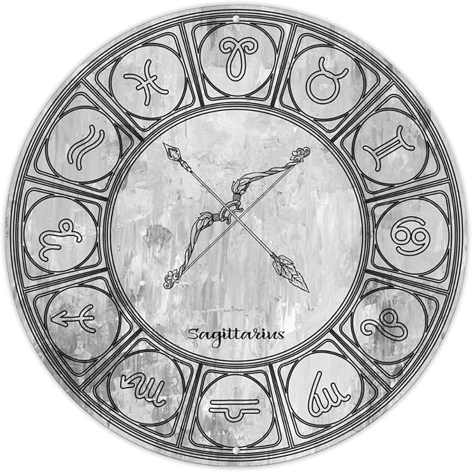 Sagittarius Retro Metal Wall Sign Zodiac Constellations Retro Street Hanging Sign Astrology Sagittarius Zodiac Vintage Home Quality Metal Signs for Outdoor Office Store Bar Garage
