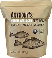 Vista 1 de Péptidos de Colágeno Marino Hidrolizado de Anthony's, Sin Gluten, Apto para Paleo y Keto, Sin Sabor, 1 Libra