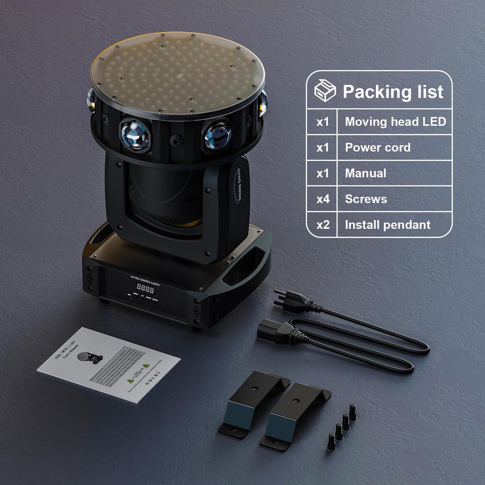 150 W Moving Head Dj-Licht (Xyz 3-Achsen-Drehung) + Stroboskop- Und Beam- & Wash- & Zoom-Effekt, Rgbw-Partylichter, Für Hochzeitsfeiern, Festivalkonzerte 2pcs