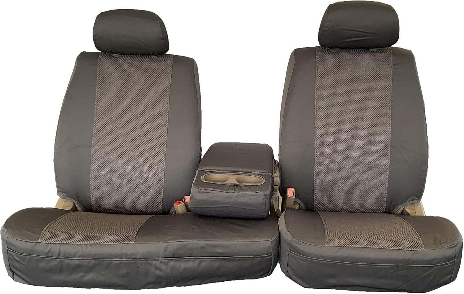 Durafit Seat Covers, Made to fit 2000-2004 Tundra Custom-Fit seat Covers. (Front 40/60 Split Bench (T787), D8 Drak Gray Twill/ H7 Gray Airtex Inserts)