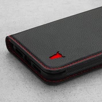TORRO Leather Case Compatible with iPhone 11 Genuine Leather Wallet Case/Cover with Card Holder and Stand Function (Black)