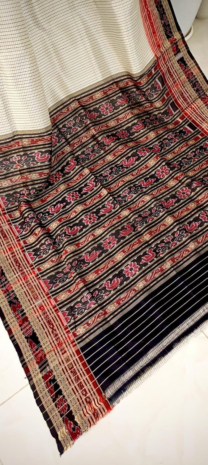 Sambalpuri handloom papa silk pata saree silk saree for women's mult colour saree