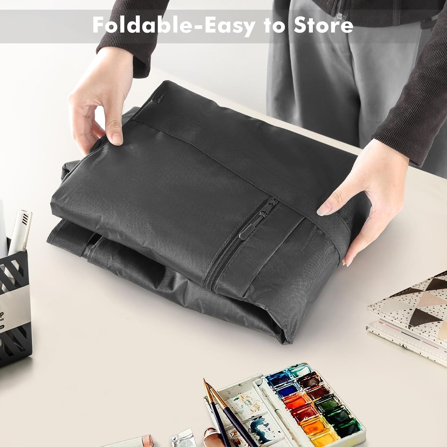 Premium Art Portfolio Case - 32" x 42" - Soft Sided - Foldable - Waterproof & Tear Resistant - Artwork, Photography, Sketch, LCD, Monitor, Solar Panel - Shoulder Straps & Handles