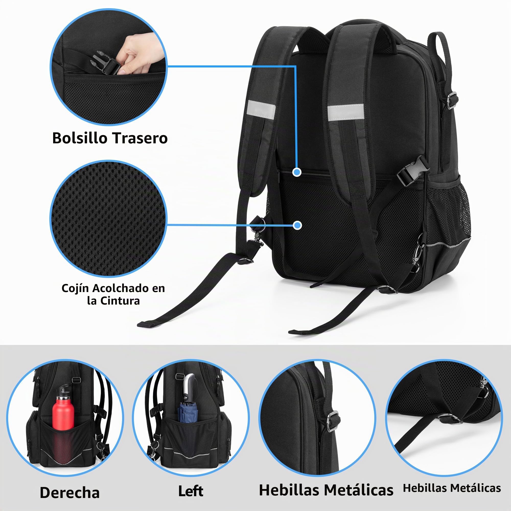 samdew Mochila para Colgar en El Respaldo de la Silla de Ruedas | Bolsa para Silla de Ruedas Manual y Motorizada con Bolsillo con Aislamiento Térmico para Guardar Medicamentos.
