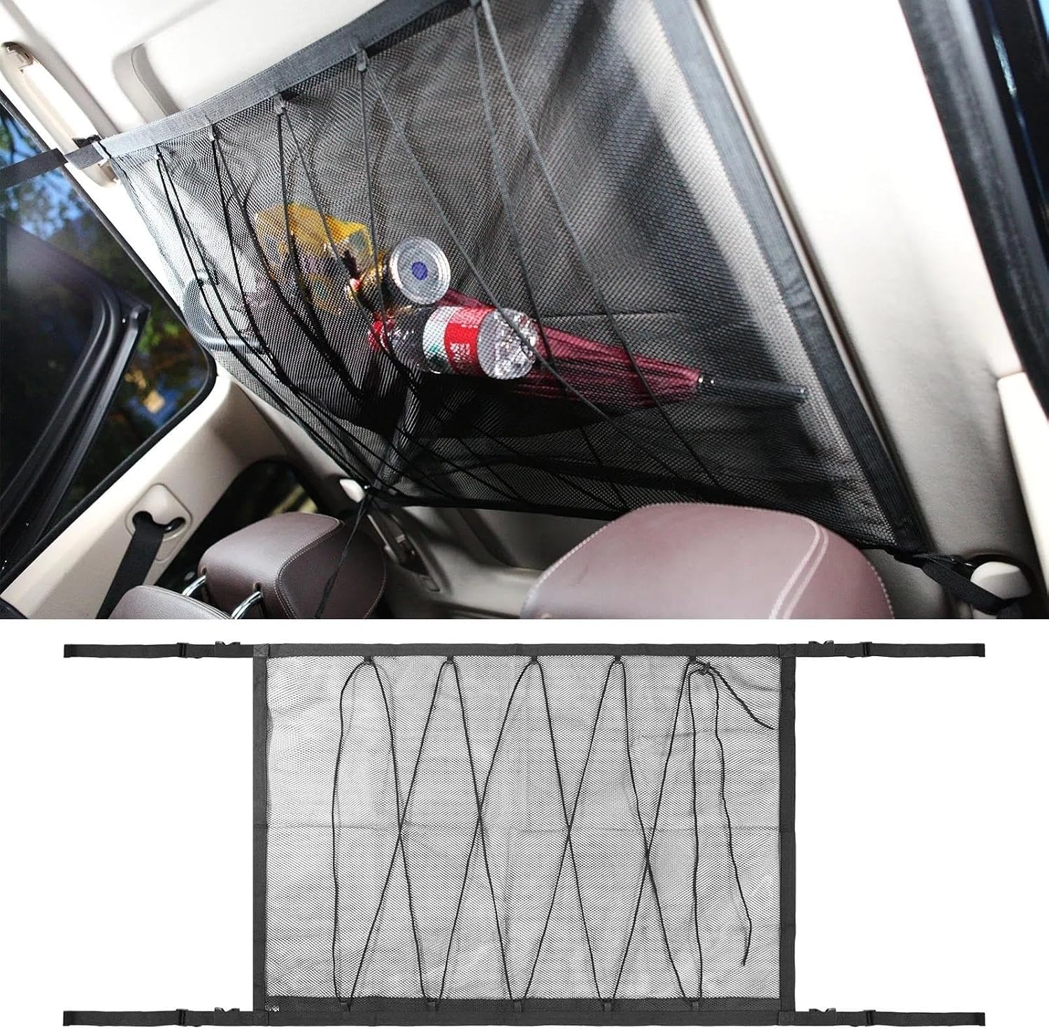 Car Nets Car Rear Cargo Trunk Storage Organizer Net Mesh For Toyota For RAV4 XA10 XA20 XA30 XA40 XA50 (Double Net)