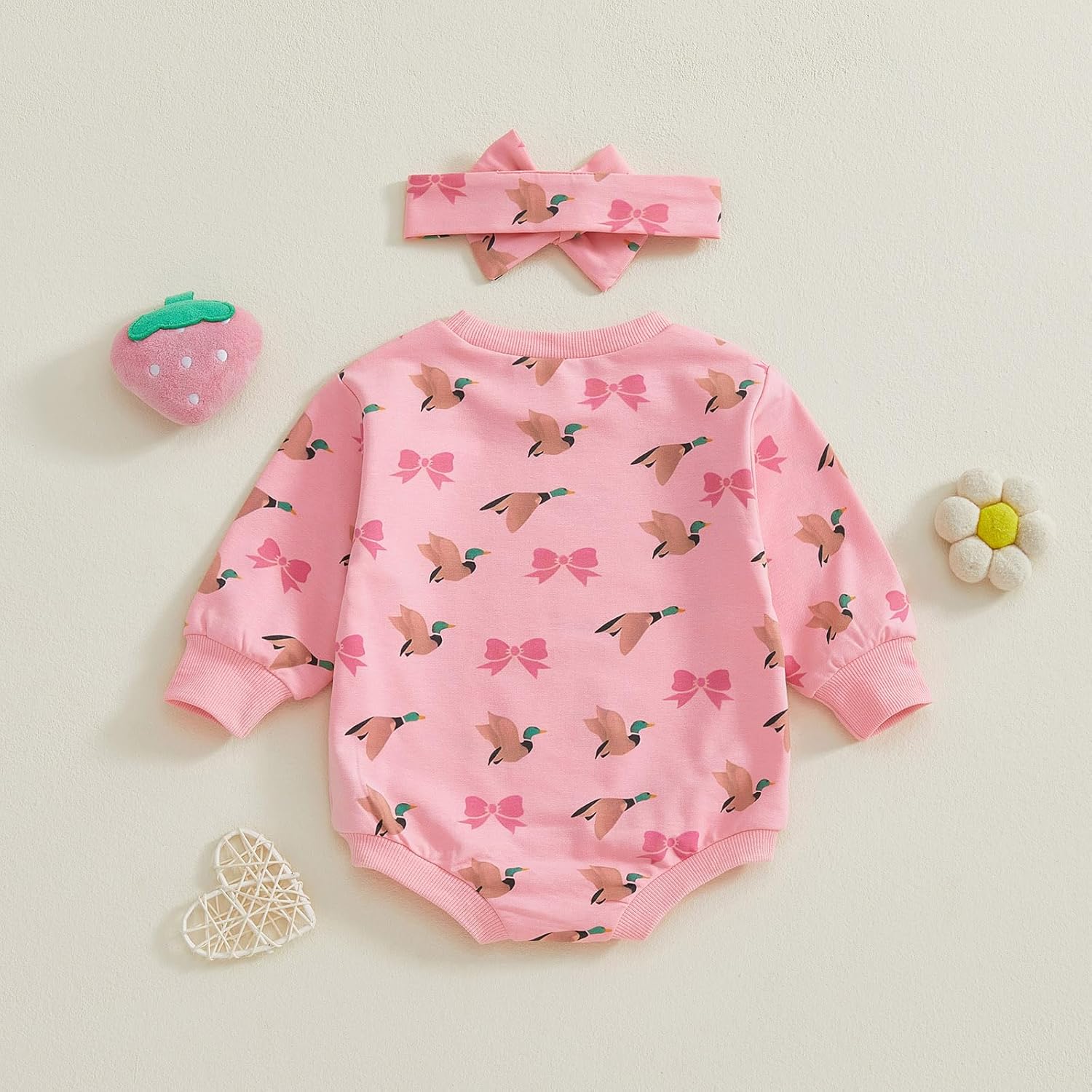 Baby Girl Silly Goose Clothes Long Sleeve Bubble Romper Waffle Bodysuit Fall Winter Outfit - Image 8