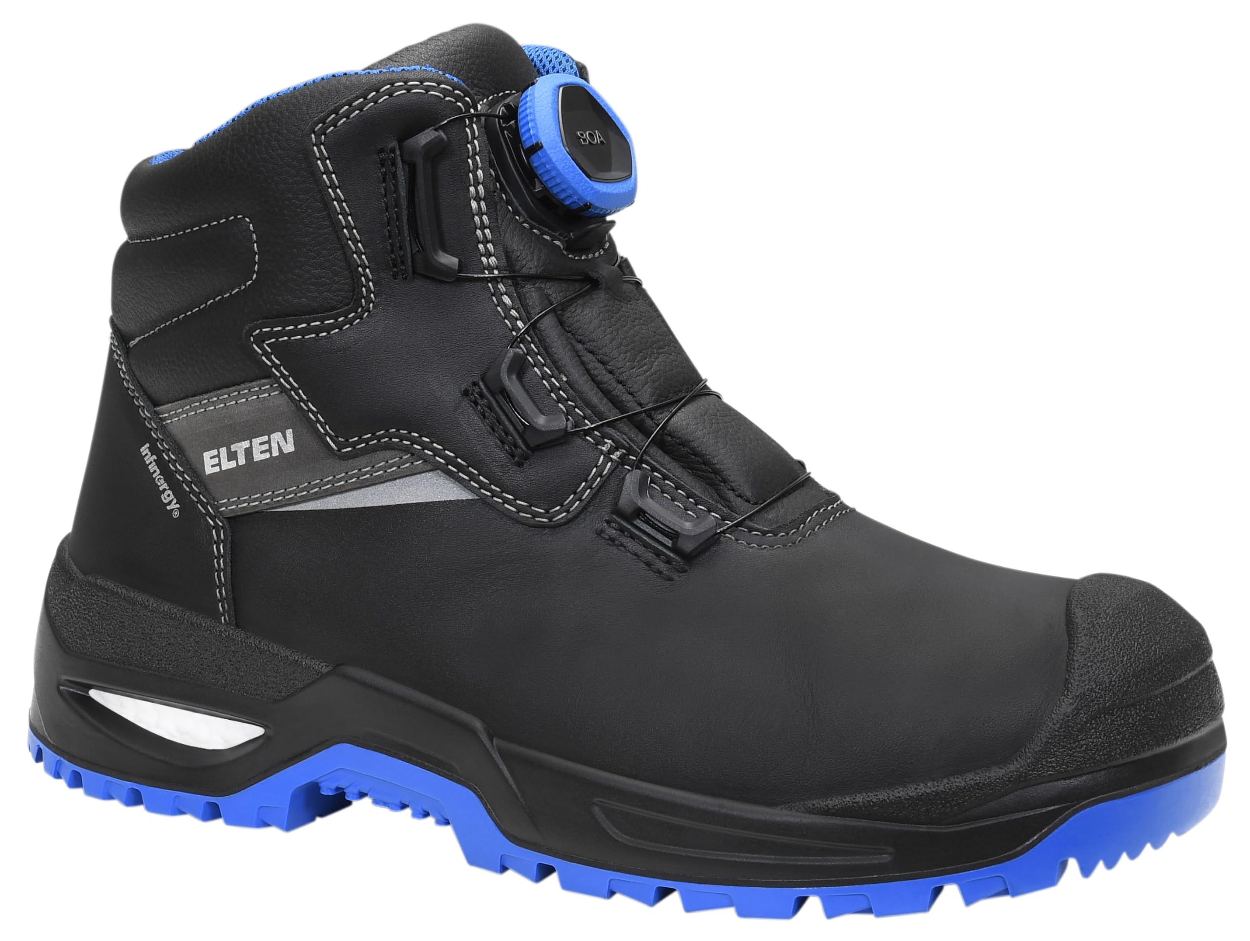 ELTEN Buty ochronne STEFANO XXSG BOA czarno-niebieskie Mid ESD S3 WELLMAXX