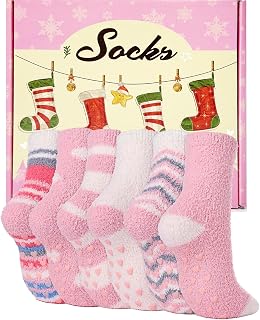 Fuzzy Slipper Socks For Women With Grip Socks Fluffy Socks Winter Warm Soft Thick Cozy Sleep Casual House Socks