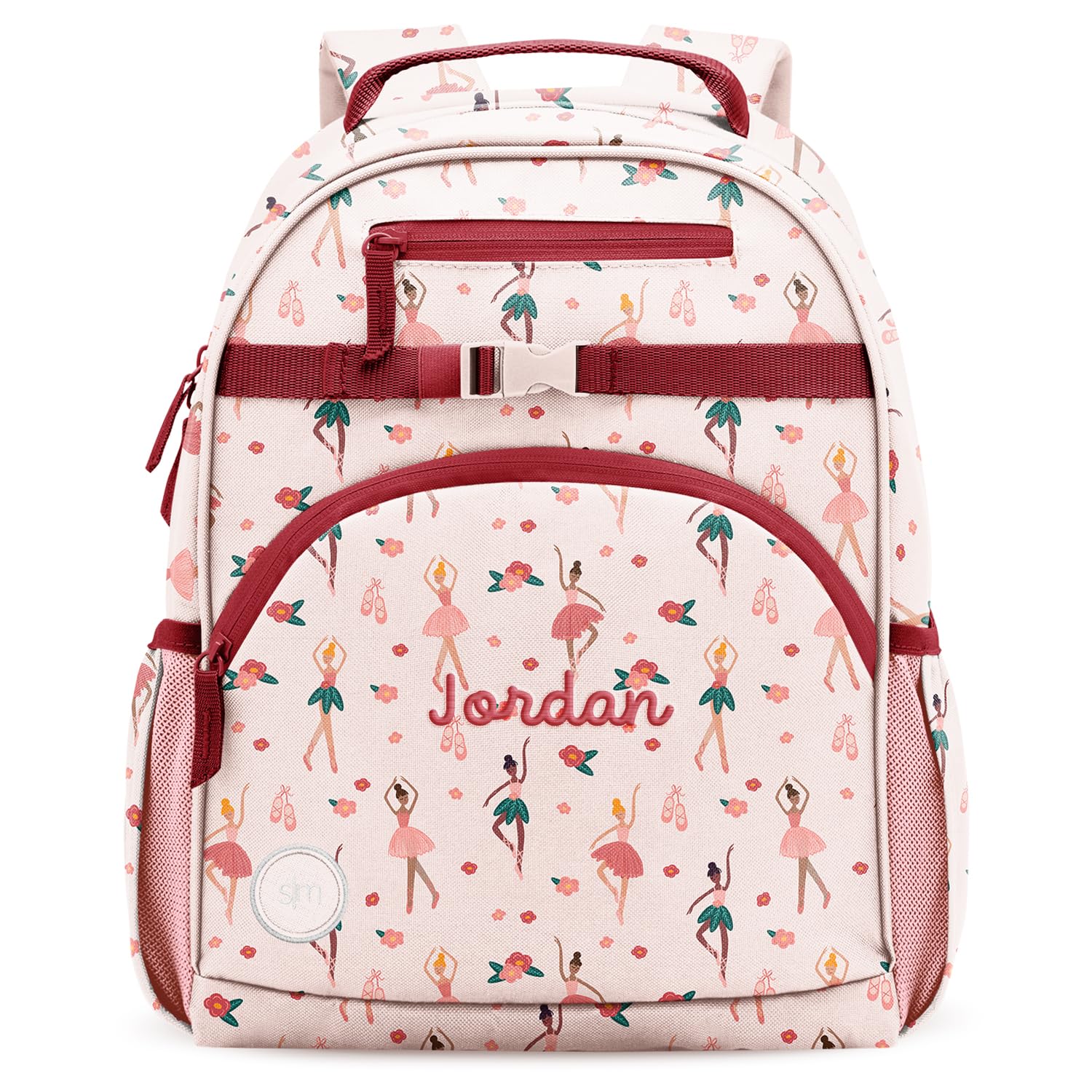 Simple Modern Personalized Toddler Backpack for School Girls and Boys | Kindergarten Elementary Kids Backpack | Fletcher Collection | Kids - Medium (15" tall) | Pink Ballerina