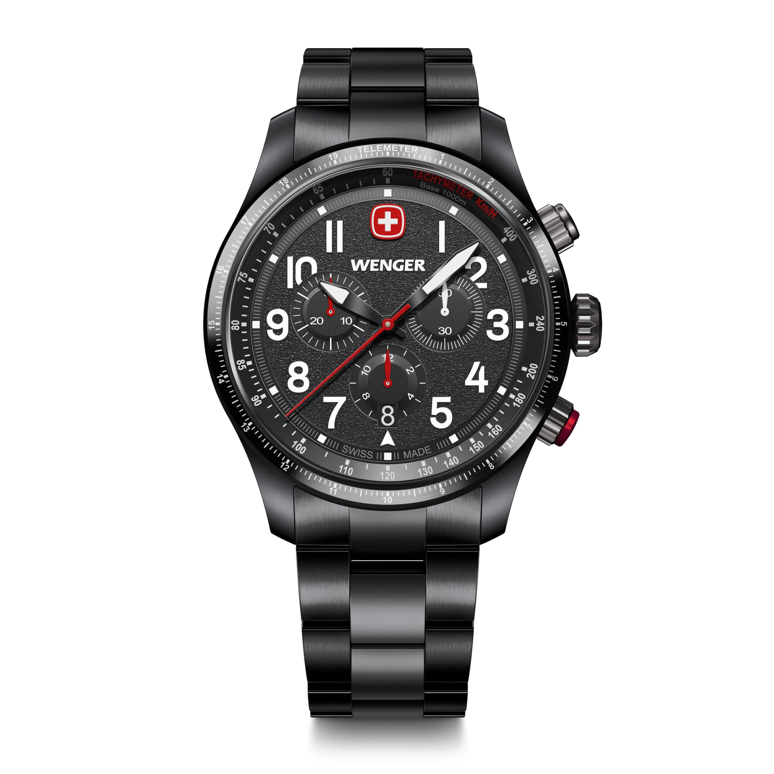 Amazon | WENGER(ウェンガー) 腕時計 TERRAGRAPH CHRONO ブラック 