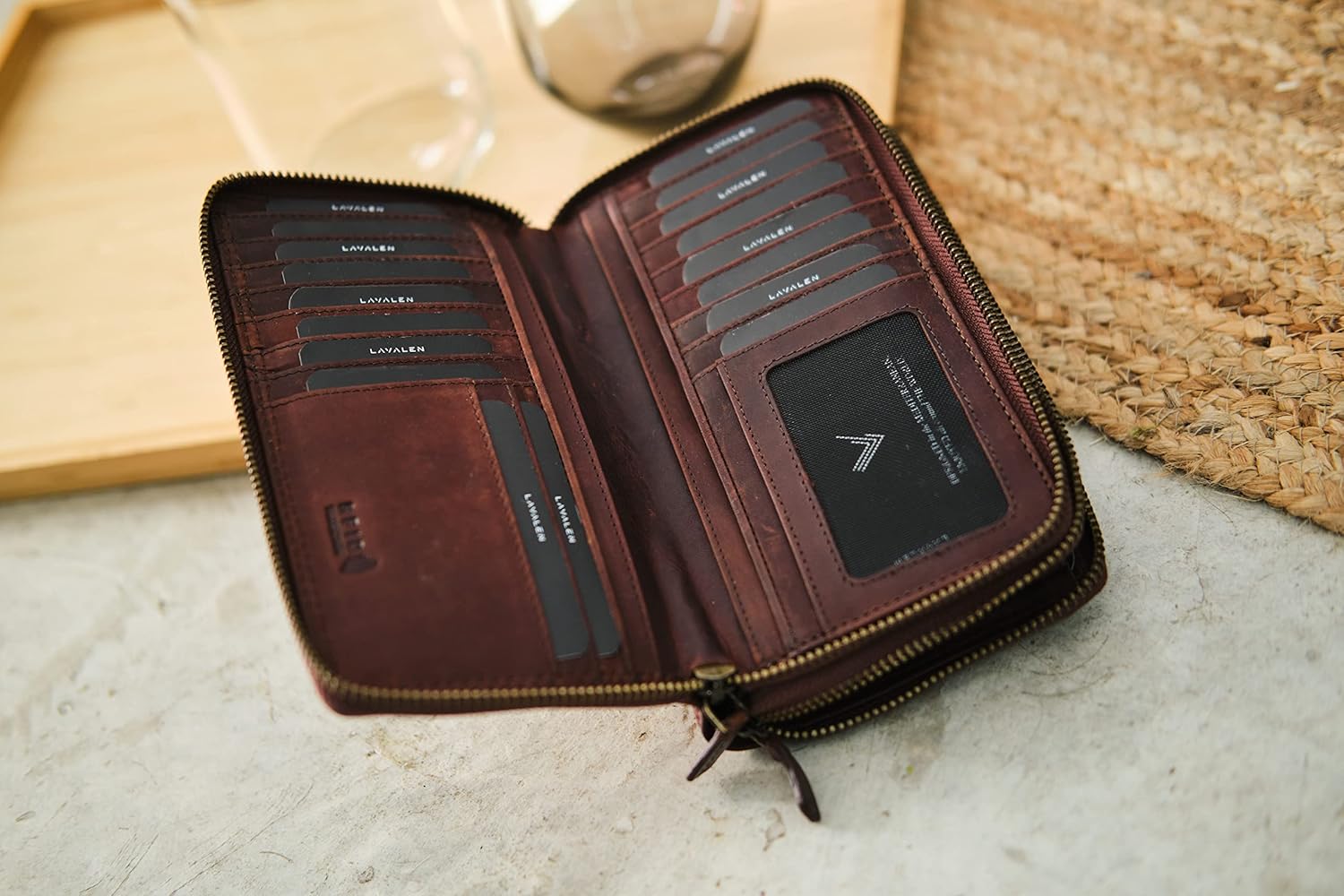 Leather RFID Womens Wallet – Modern RFID Wallet – Big Multiple Compartments – Credit Card Holder – Handcrafted Genuine Leather – Thoughtful Valentine’s Day Gift for Mom, Girlfriend, Daughter - Image 6