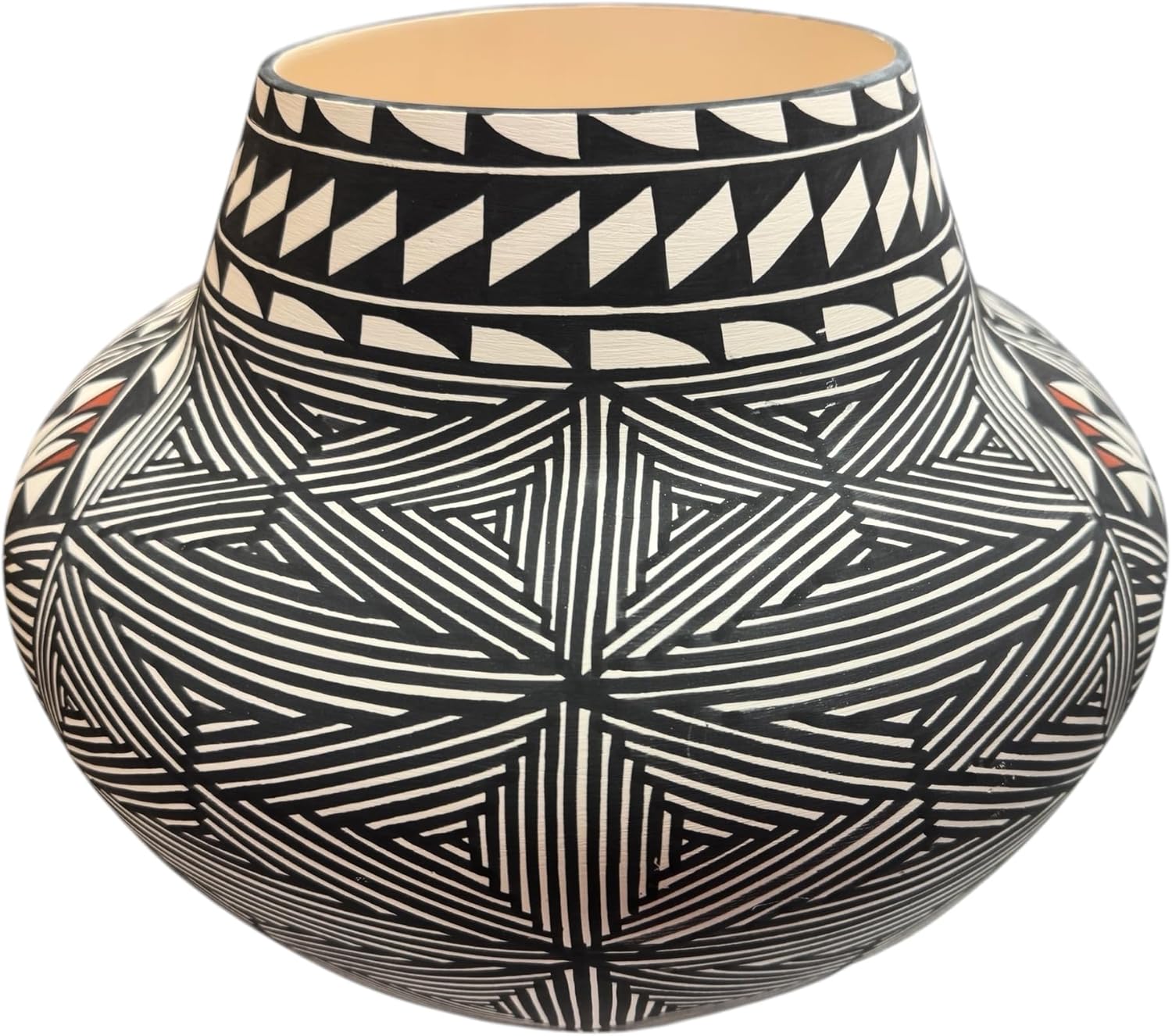 Handmade Native American Acoma Pottery Indian Home Decor Vase Southwest Hand Painted Mona Chino (MC1)