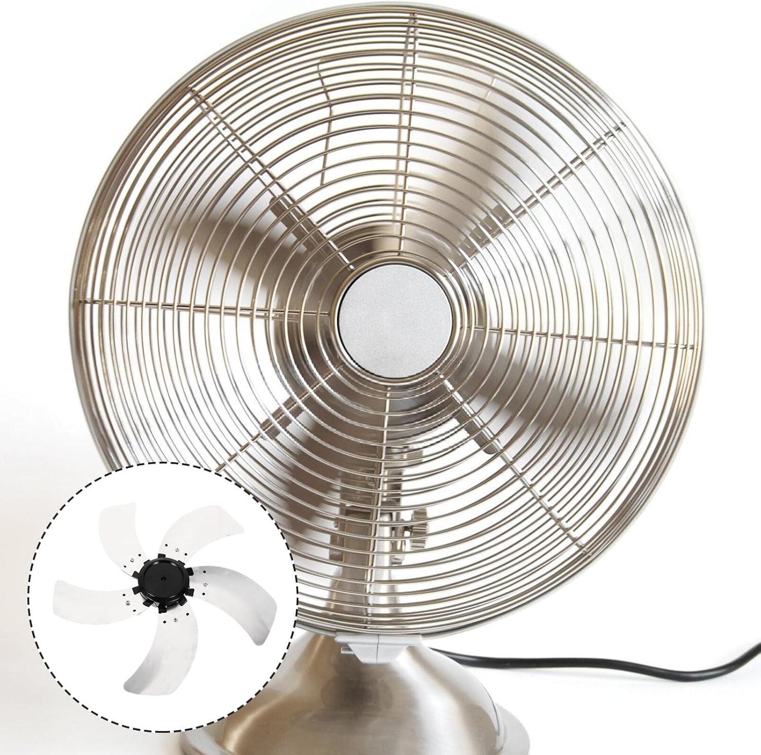 Holibanna Metal Fan Blades Replacement Electric Fan Leaves for Standing 16 Install and Clean Suitable for Floor and Table s