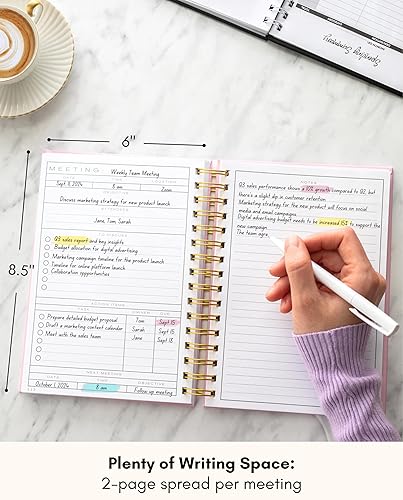 Miniatura 2 de Cuaderno de reuniones Lamare para la organización del trabajo  Cuaderno de trabajo perfecto para tomar notas y planificador de reuniones para la