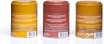 TAAM Trio Spice Bundle – Turmeric Powder 100g, Chili Flakes 70g, Organic Ceylon Cinnamon Powder 70g (3 Premium Stackable Tins) / Ensemble d’épices TAAM – Poudre de curcuma , Flocons de piment , Poudre de cannelle de Ceylan biologique (3 boîtes empila