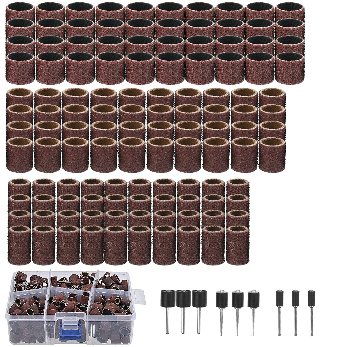 338 PCS Sanding Drum Kit, Drum Sander Set, Drum Mandrels with Free Box