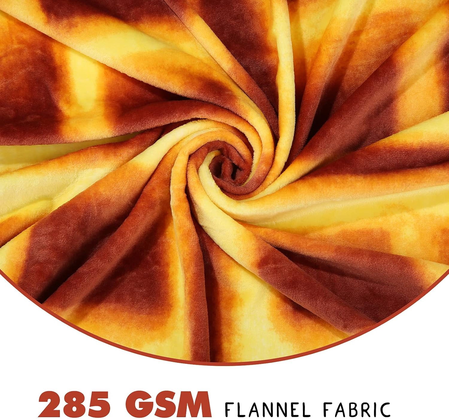 CASOFU Waffles Blanket, Giant Flour Waffles Throw Blanket, Novelty Waffles Blanket for Your Family, Soft and Comfortable Flannel Waffles Blanket for Adults. (Brown and Yellow,60 inches) : Home & Kitchen
