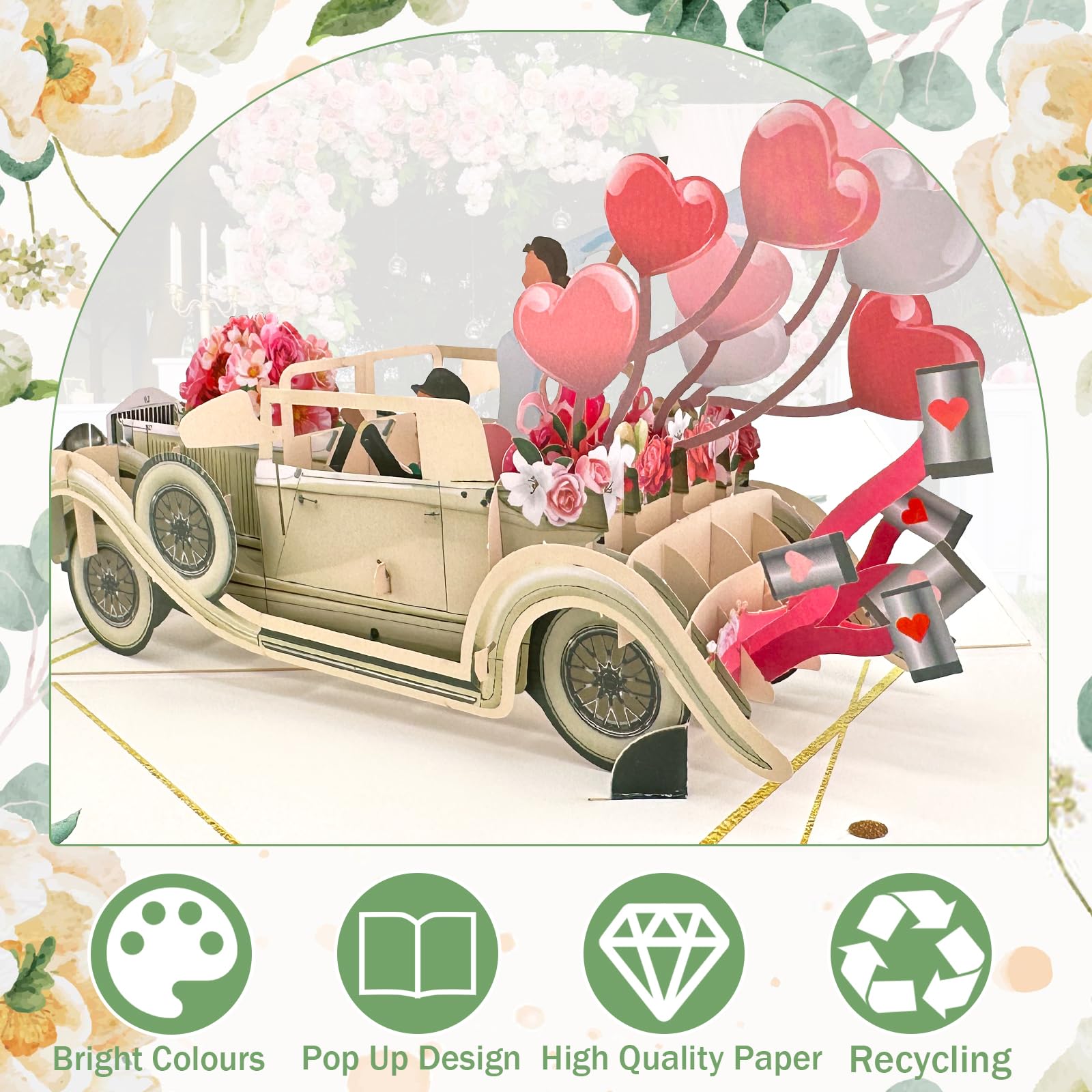 Hierein Pop Up Wedding Card - Image 4