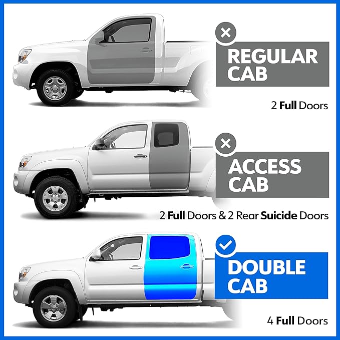 Estribos Tyger Auto Star Armor para Toyota Tacoma 2005-2023 Doble Cabina miniatura 2