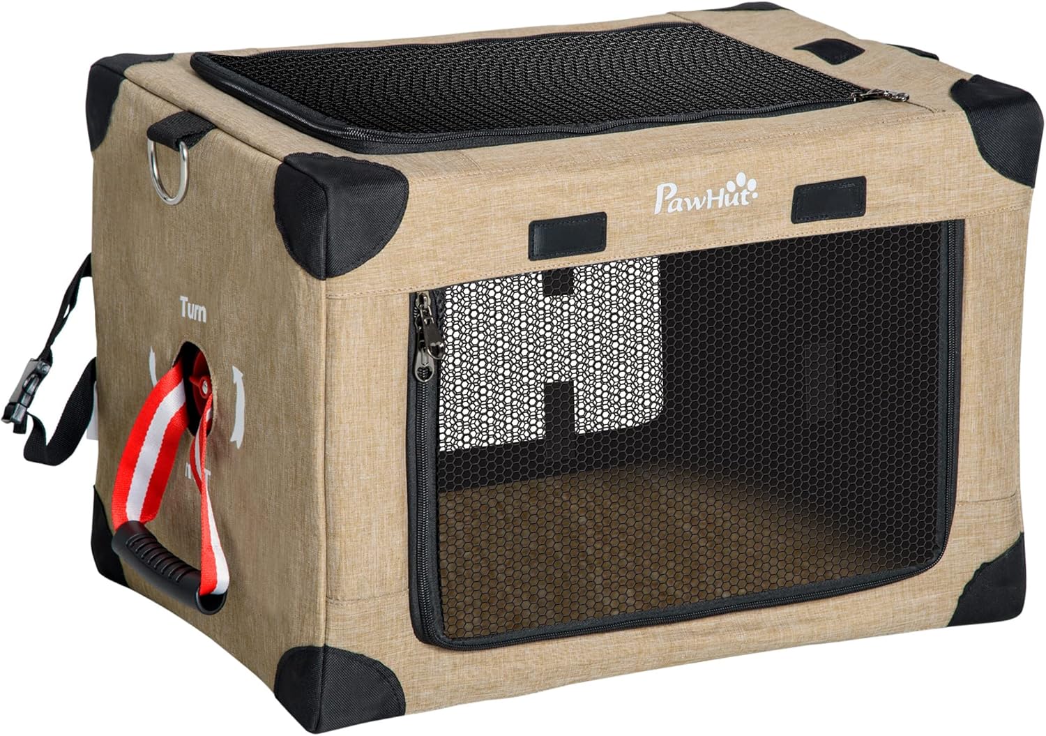 PawHut Collapsible Dog Crate Foldable Pet Carrier Portable Cat Carrier