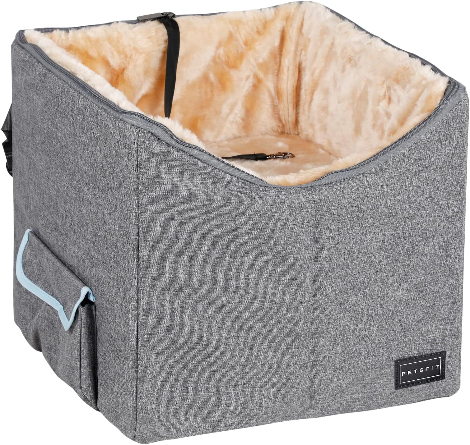 Amazon Basics Pet Car Booster Bucket Seat, Small, Grey, 45.7 x 45.7 x