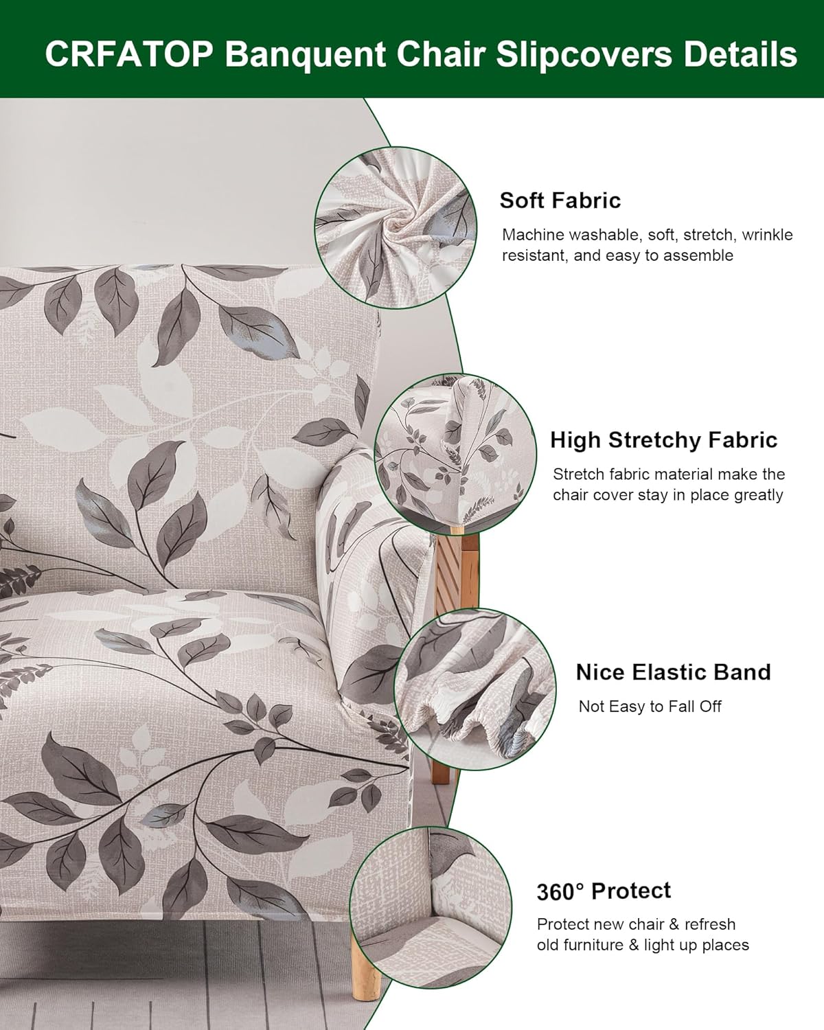 CRFATOP Stretch Mid Century Modern Armchair Slipcover 1-Piece Accent Chair Covers with Arms Soft Chair Slipcovers for Living Room Armchair Furniture Protector Office Reception Reading Sofa,A19