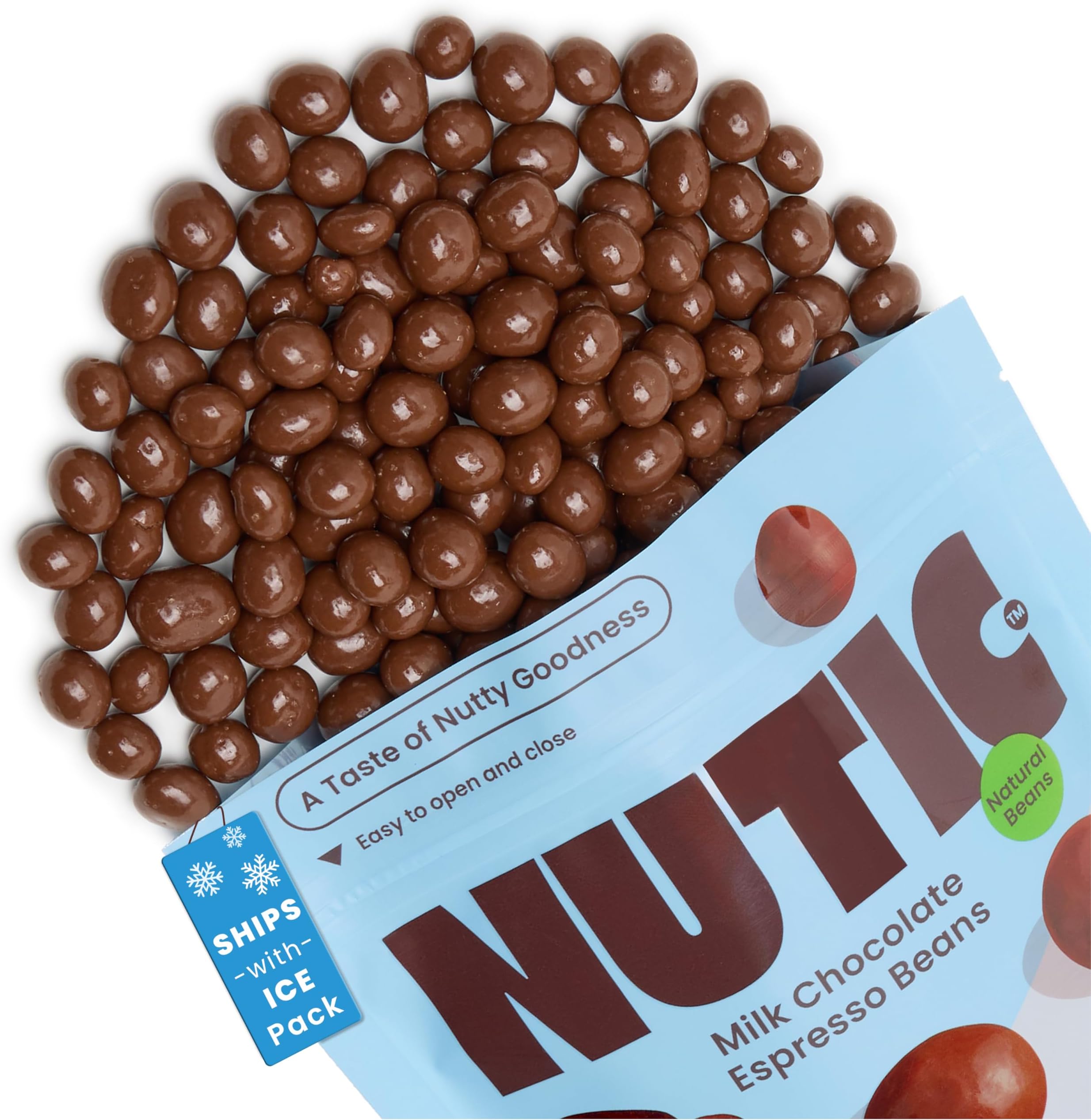 Gourmet Milk Chocolate Covered Espresso Beans - 1LB, Roasted Coffee Beans Covered in Milk Chocolate - Bulk (Pack of 1)