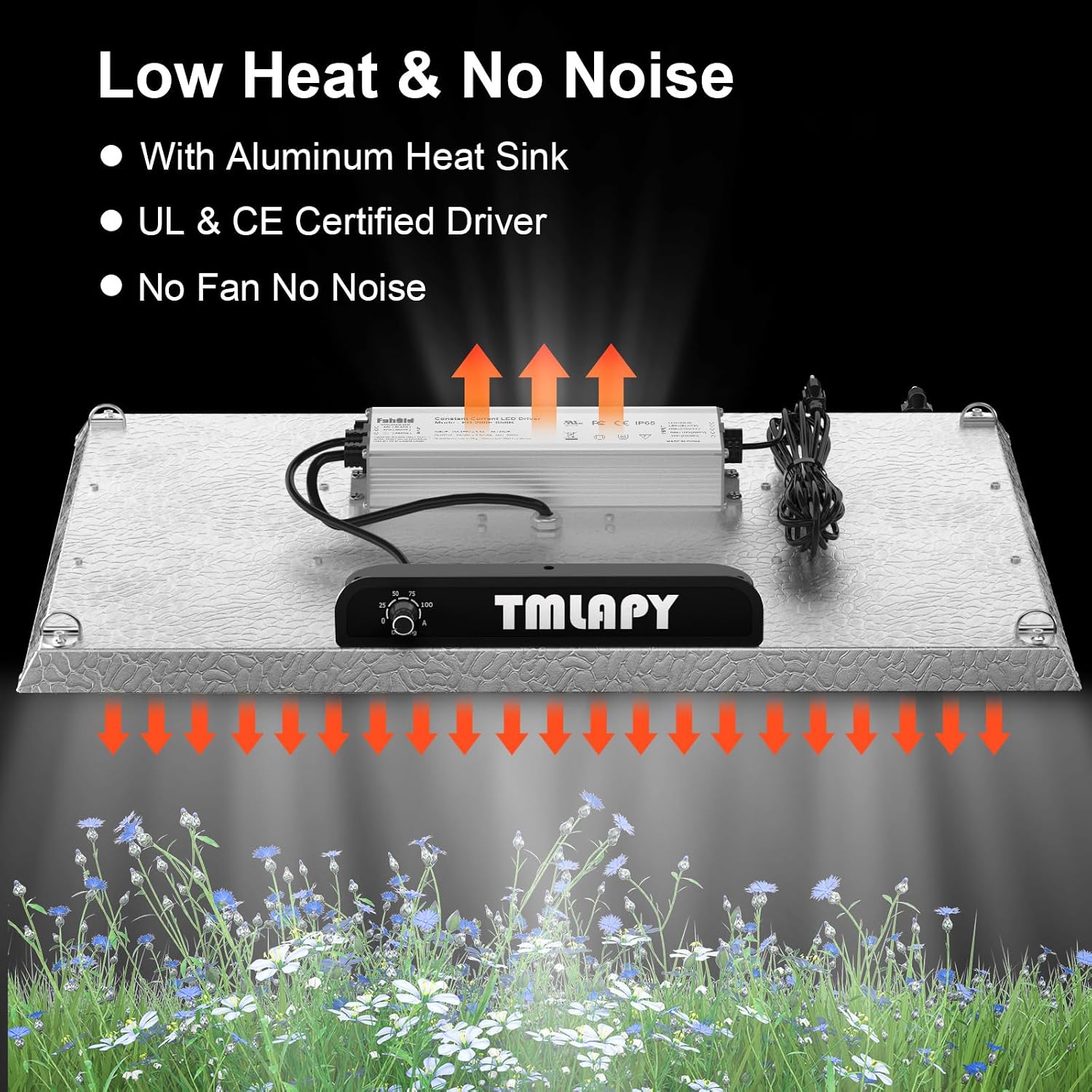 TMLAPY H260 260Watts LED Grow Lights with Brand Driver Dimmable Lights Full Spectrum for Indoor Plants Seedling Veg and Bloom Plant Grow Lamps for 3x4/4x4 Grow Tent