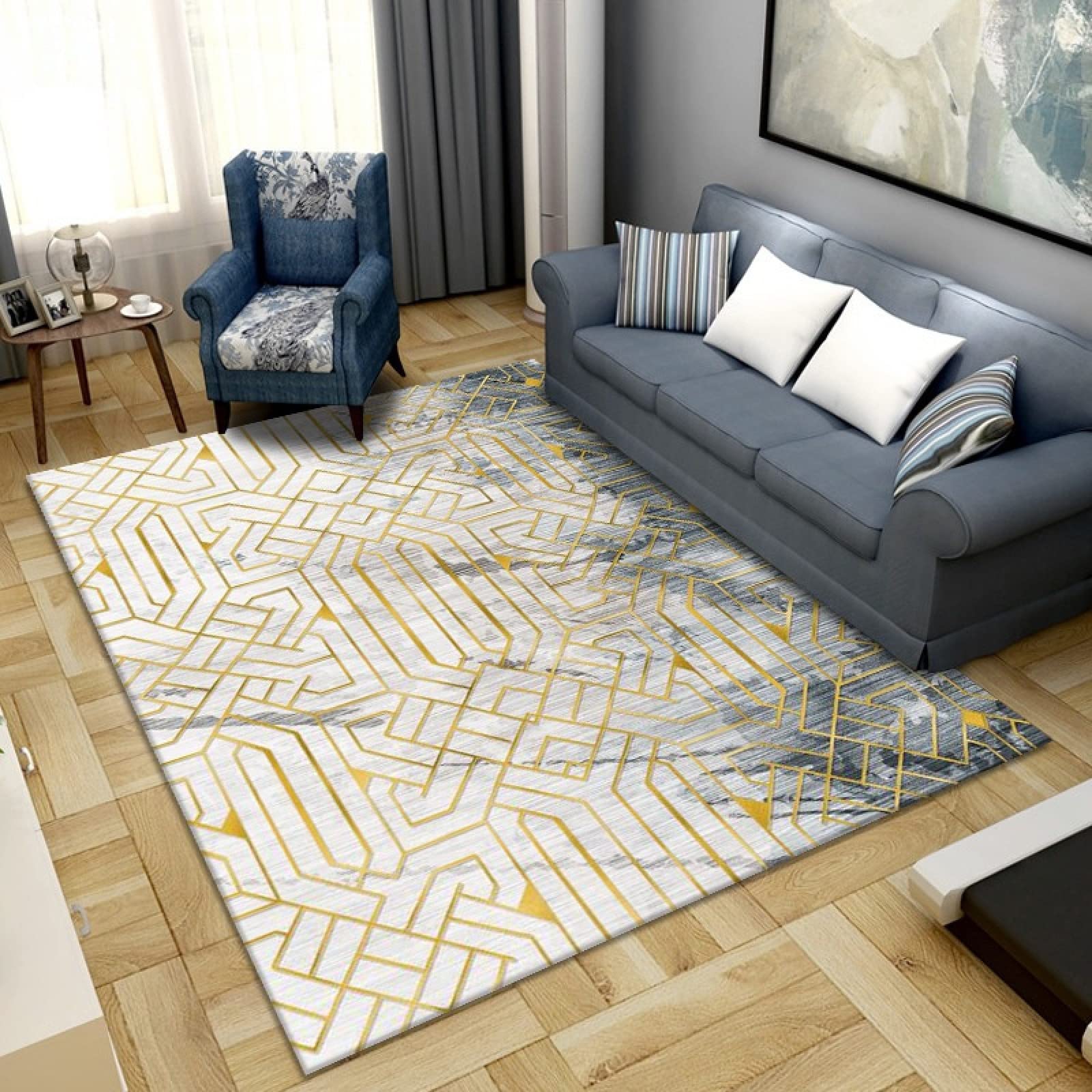 Tapis de salon doux anti-glisse pour sécuriser le sol d'une chambre 60x90
